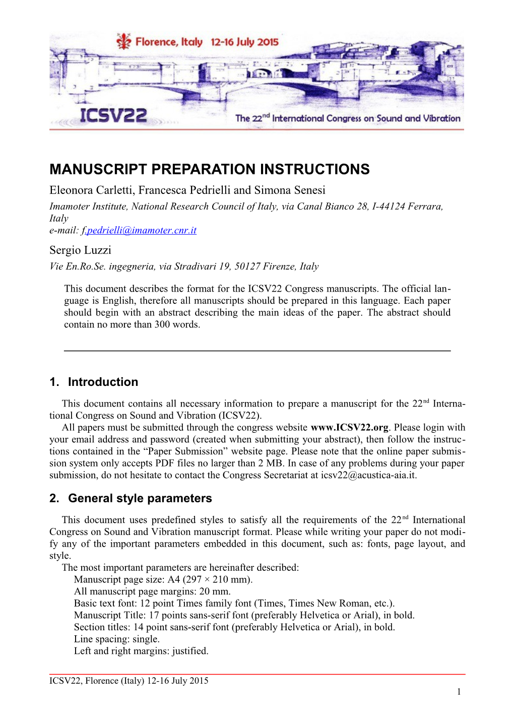 The 22Nd International Congress on Sound and Vibration