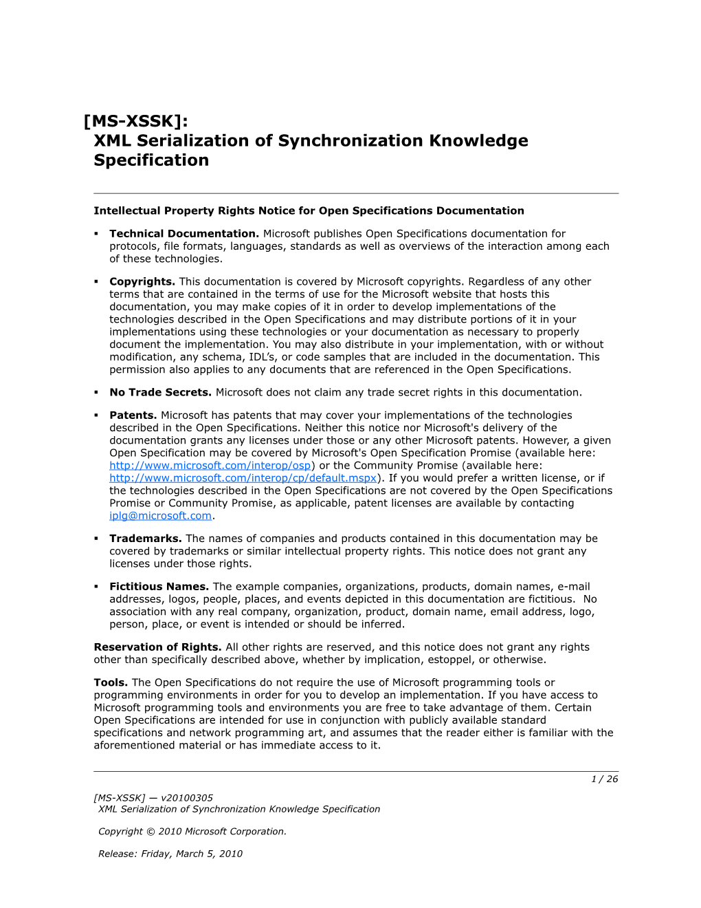 Intellectual Property Rights Notice for Open Specifications Documentation s2