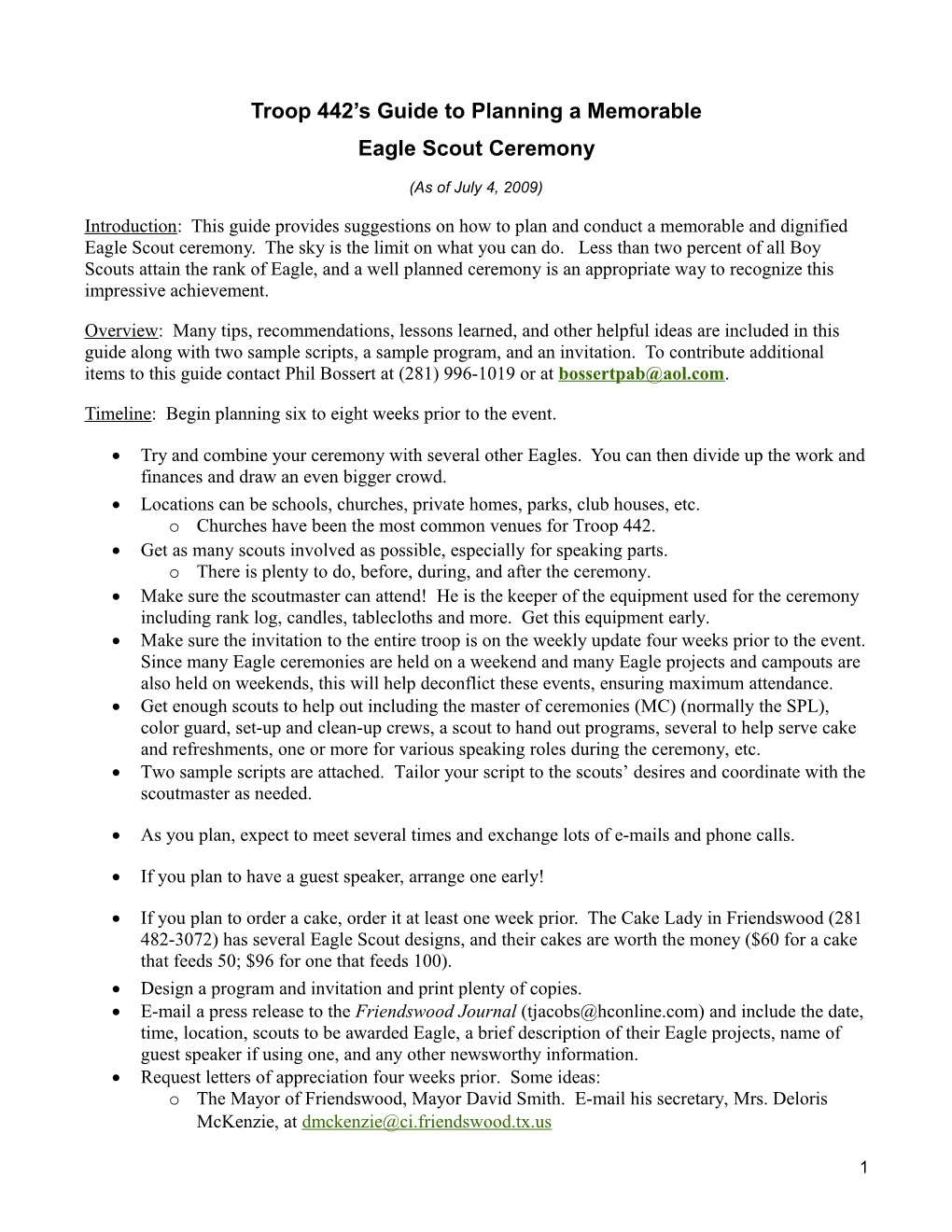 Troop 442 Eagle COH Template