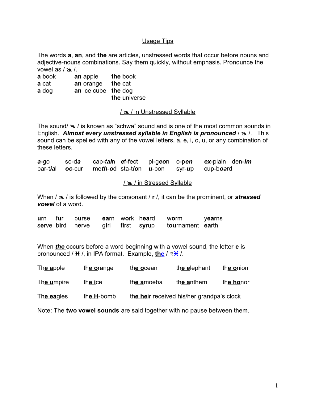 Rules of Pronunciation of the Ending -Ed of Regular Verbs