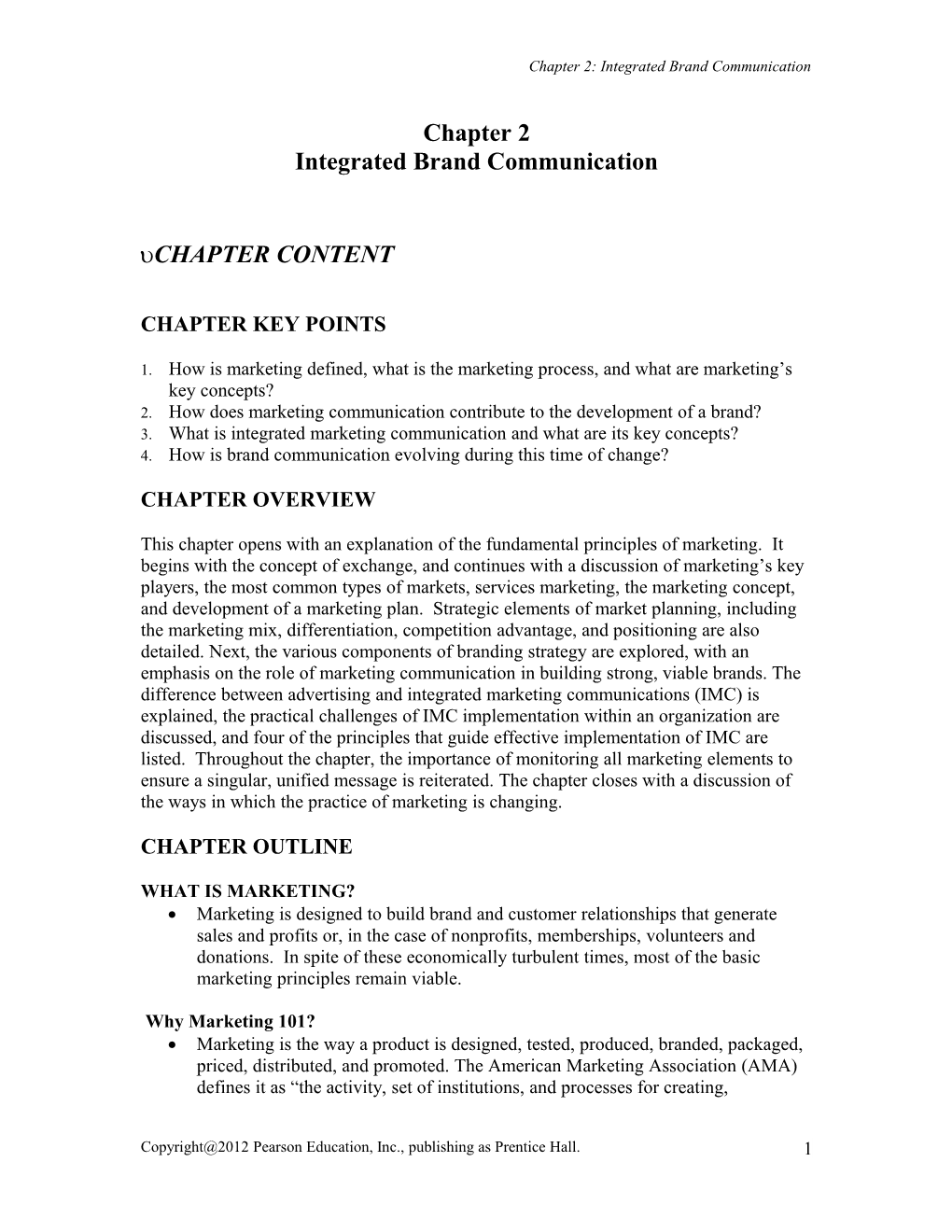 Chapter 2: Integrated Brand Communication