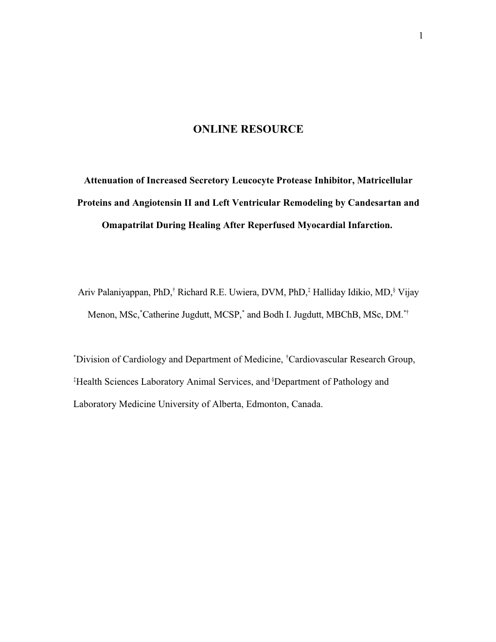 Attenuation of Increased Secretory Leucocyte Protease Inhibitor, Matricellular Proteins