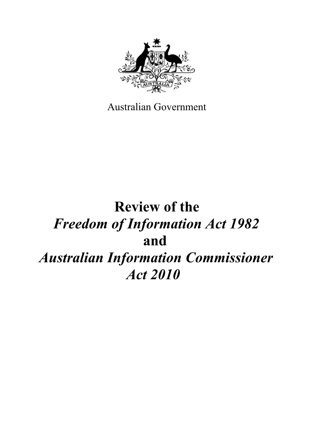 Freedom of Information Act 1982