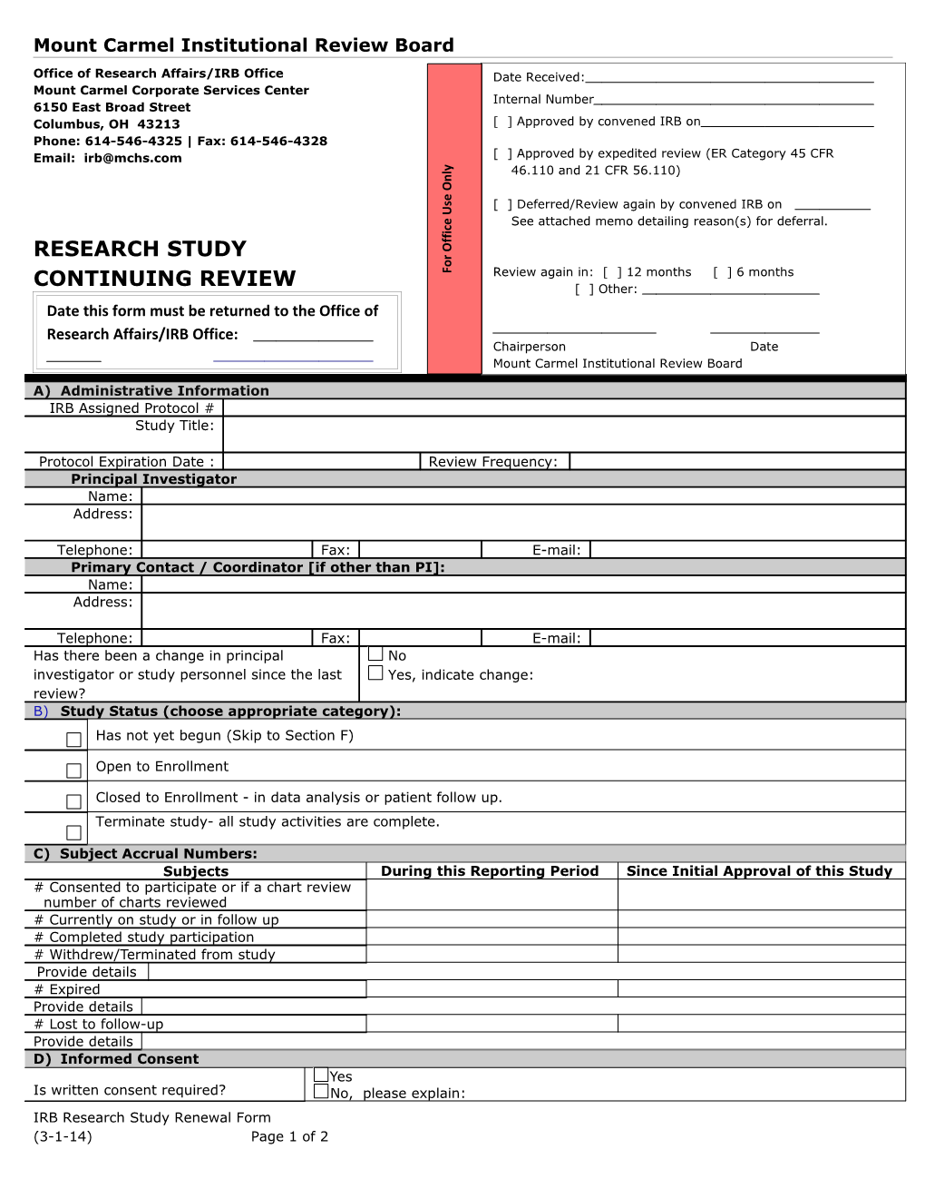 Mount Carmel Institutional Review Board s2