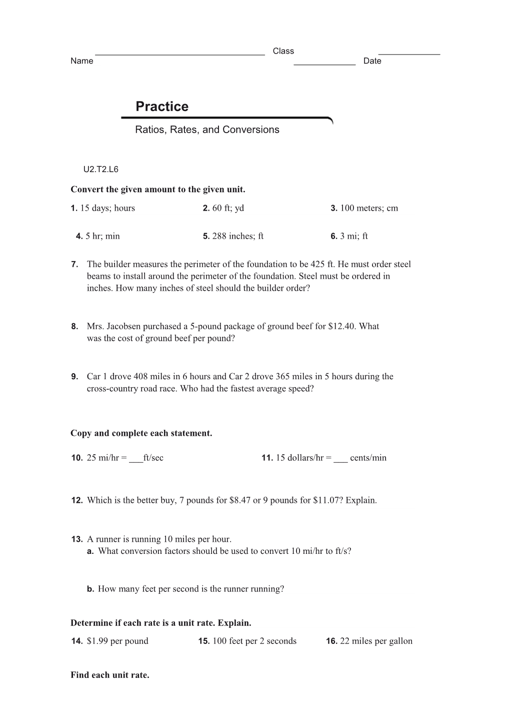 Convert the Given Amount to the Given Unit