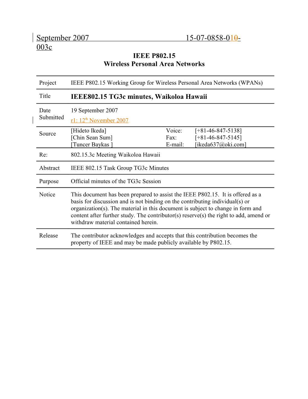 Wireless Personal Area Networks s19