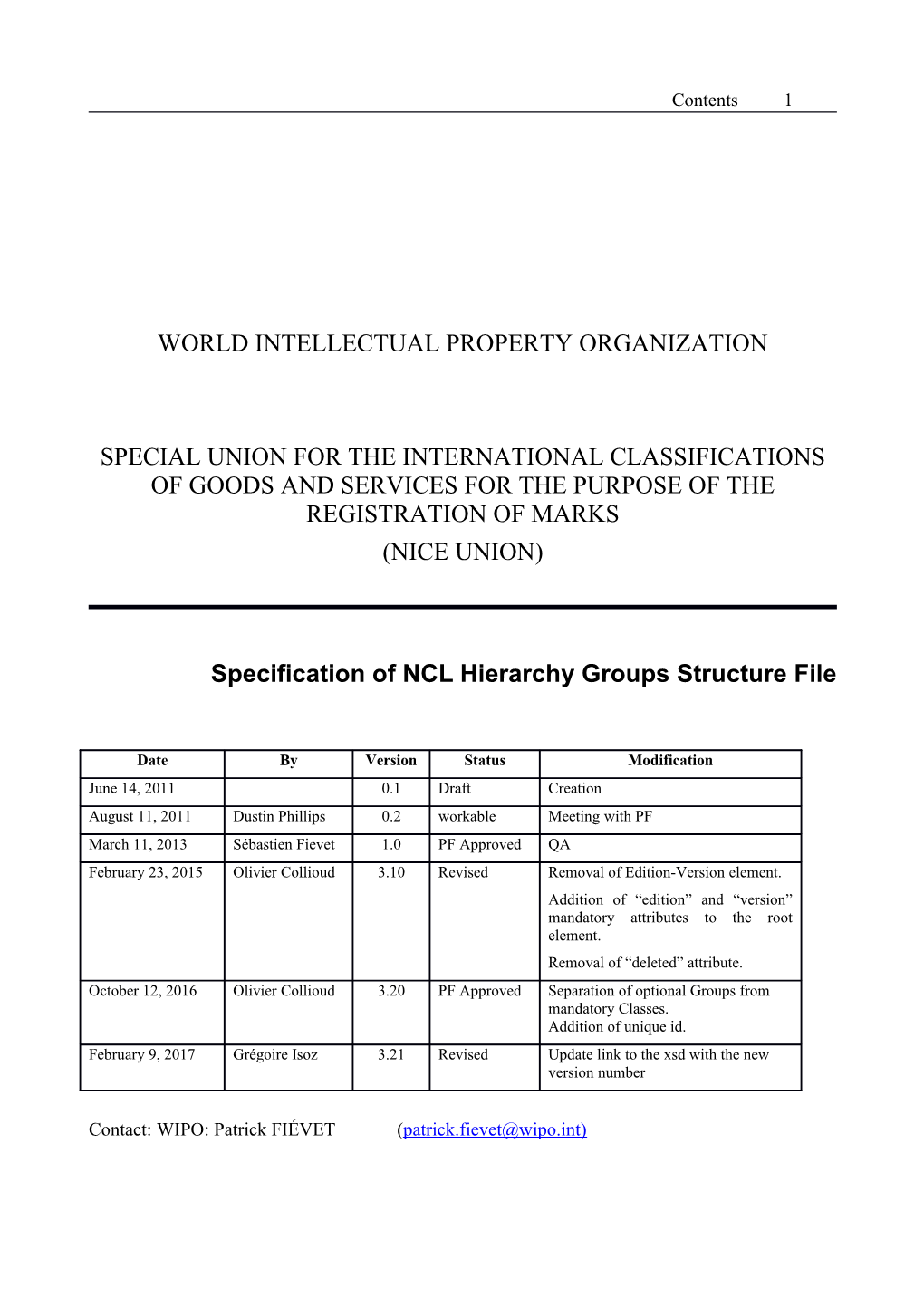 Specification of NCL Hierarchy Groups Structure File