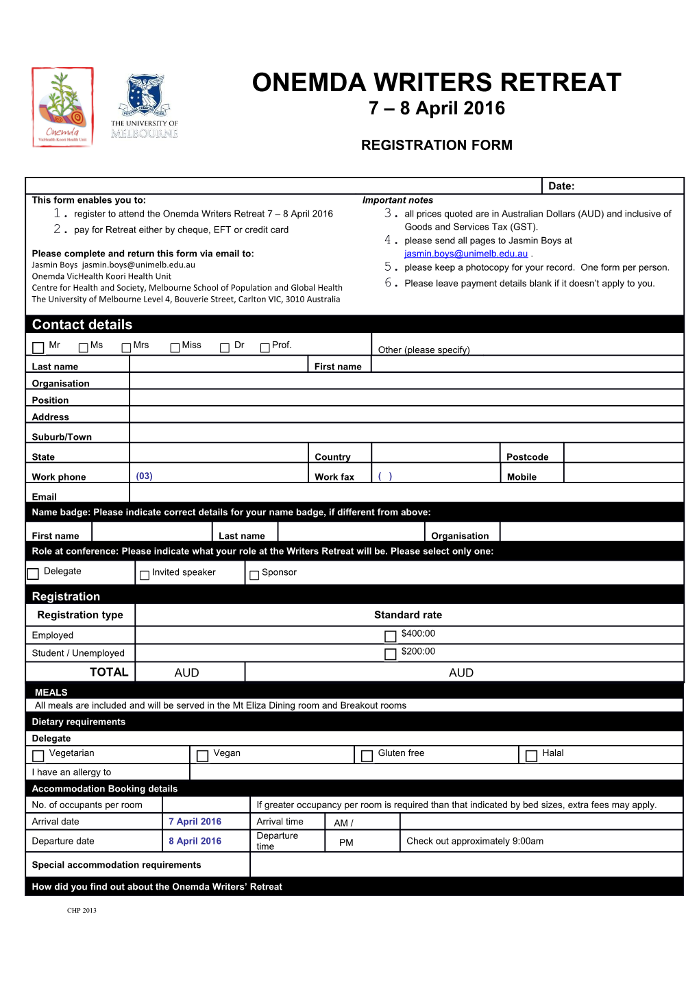 Conference Registration Form s1