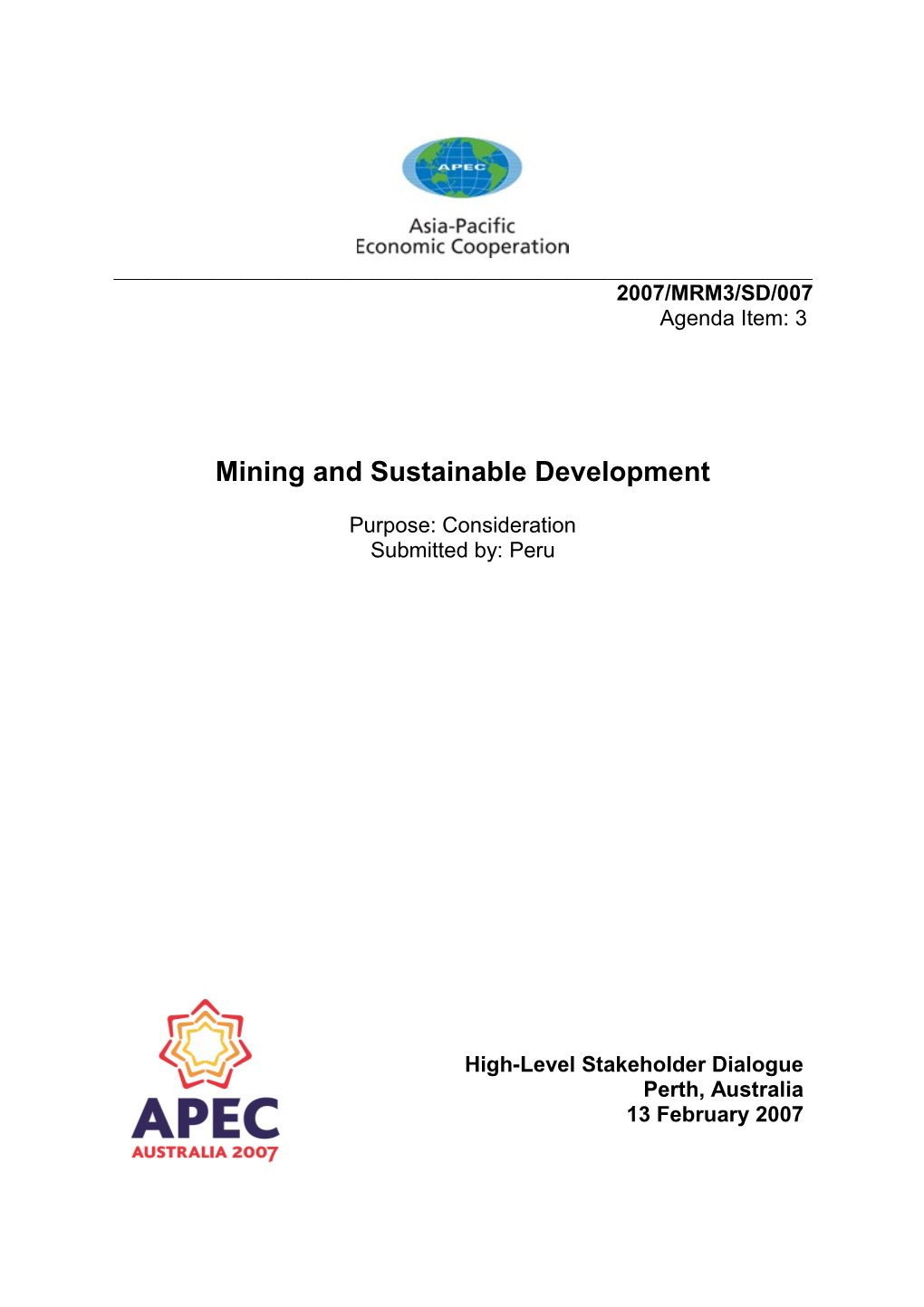 Mining and Sustainable Development