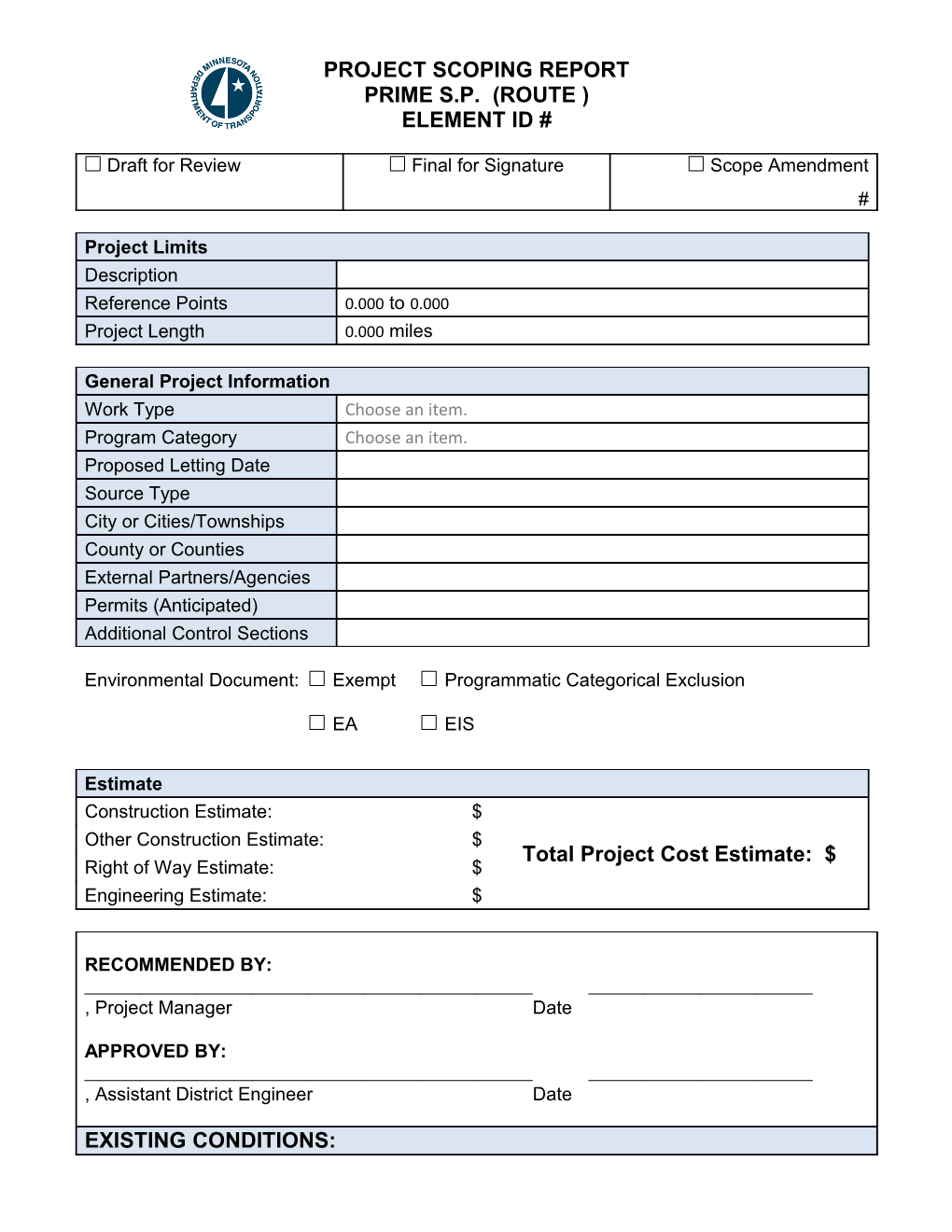 Project Scoping Report