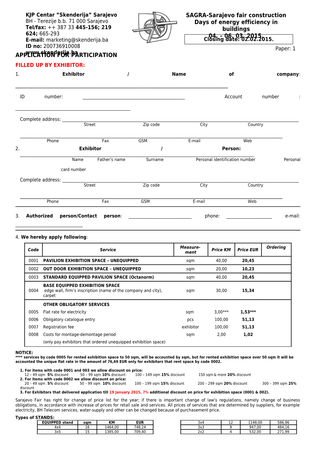 Application for Participation s1