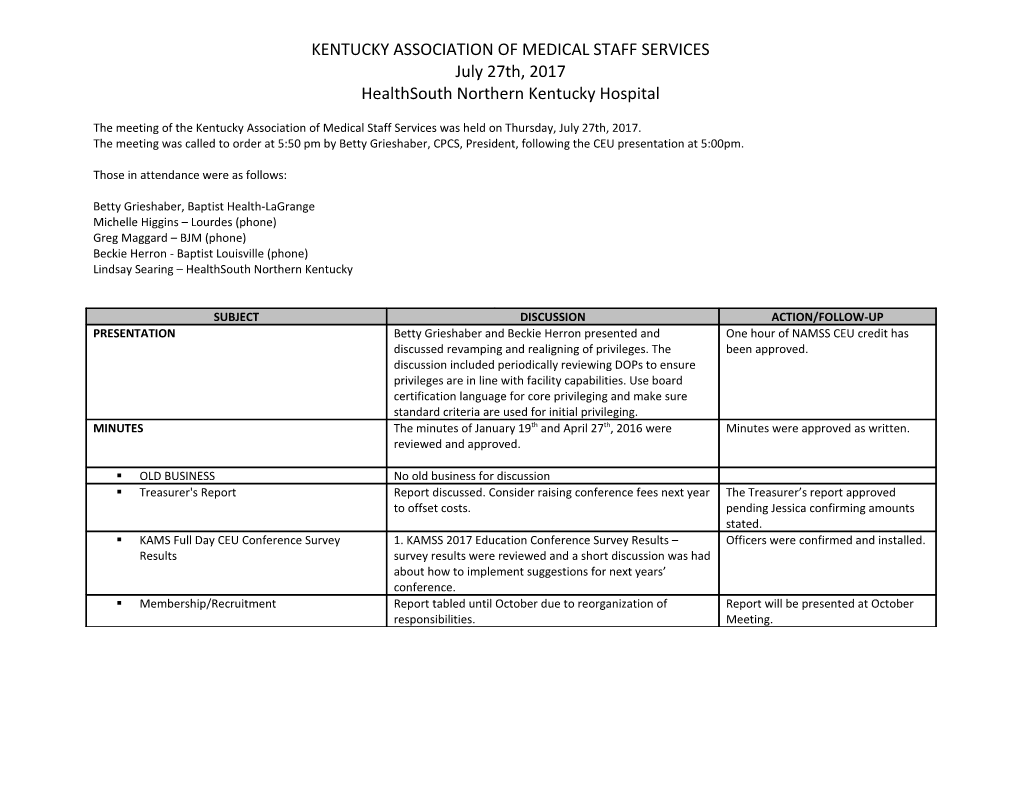 Medical Care Committee