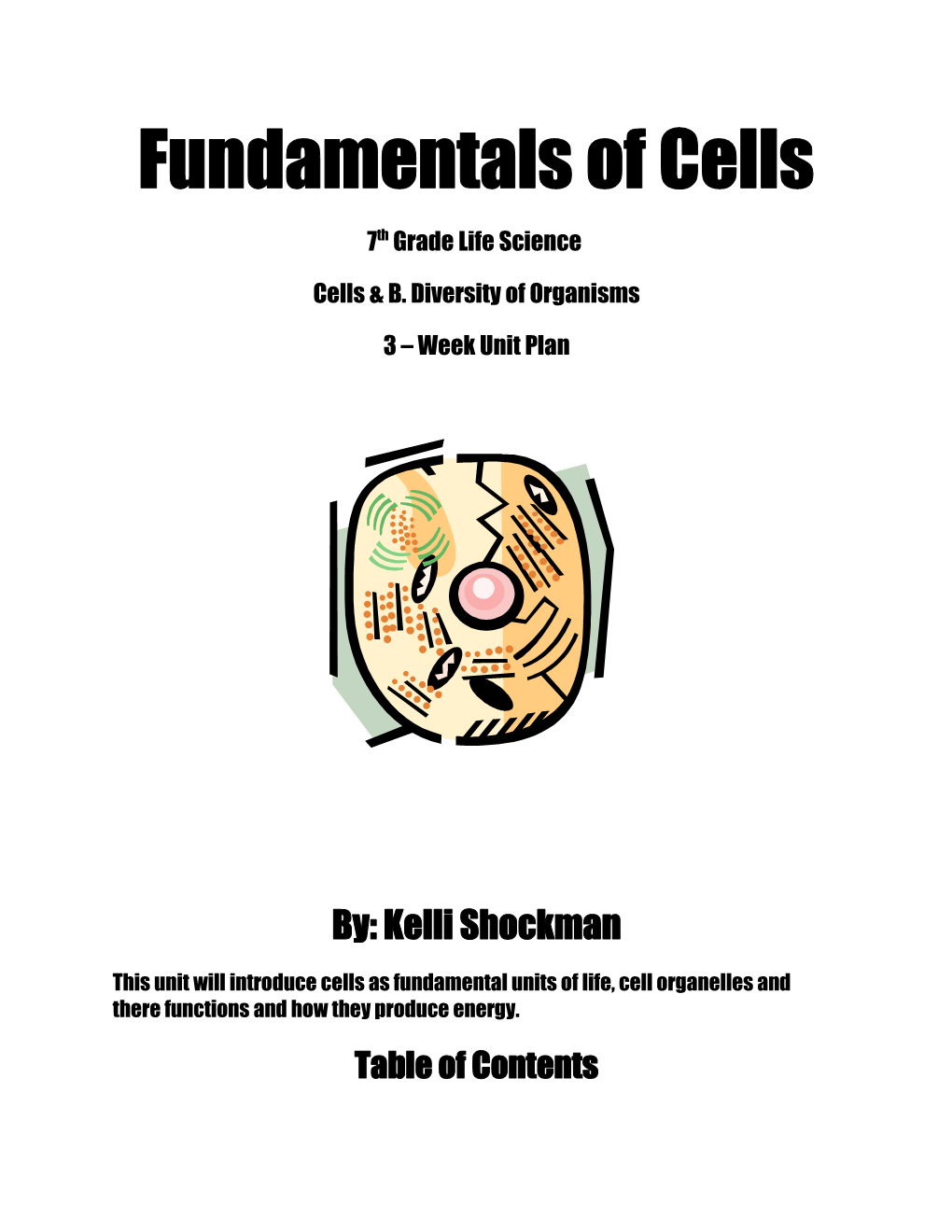 Fundamentals of Cells