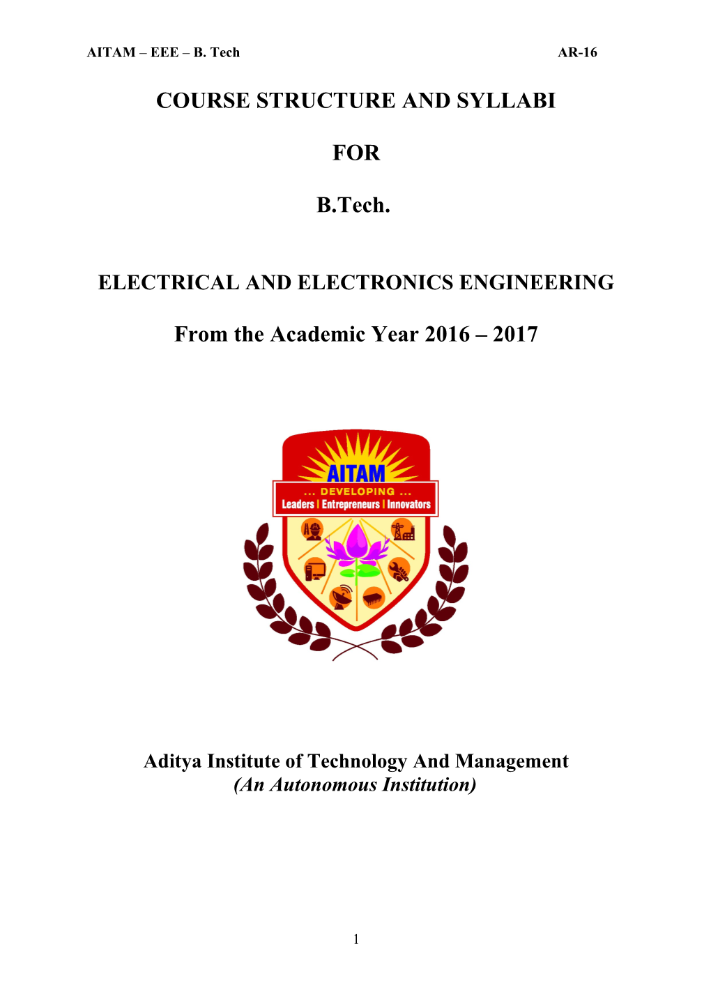 Course Structure and Syllabi