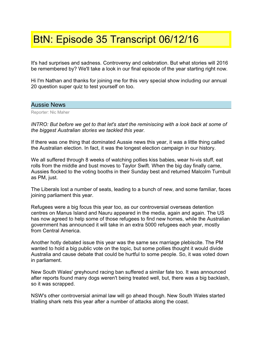 Btn: Episode 35 Transcript 06/12/16