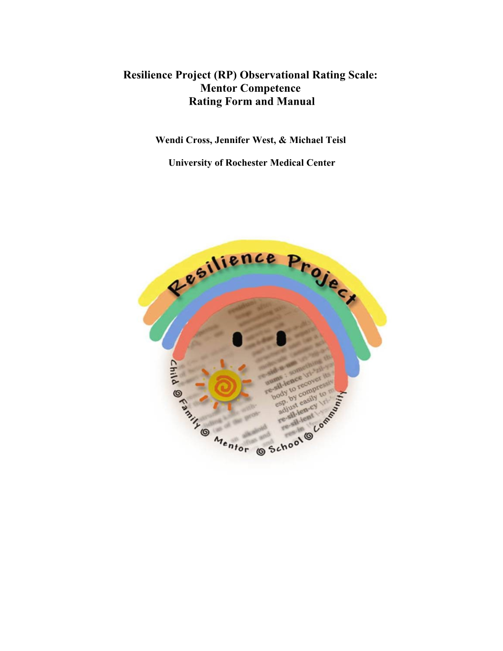 Resilience Project (RP) Observational Rating Scale