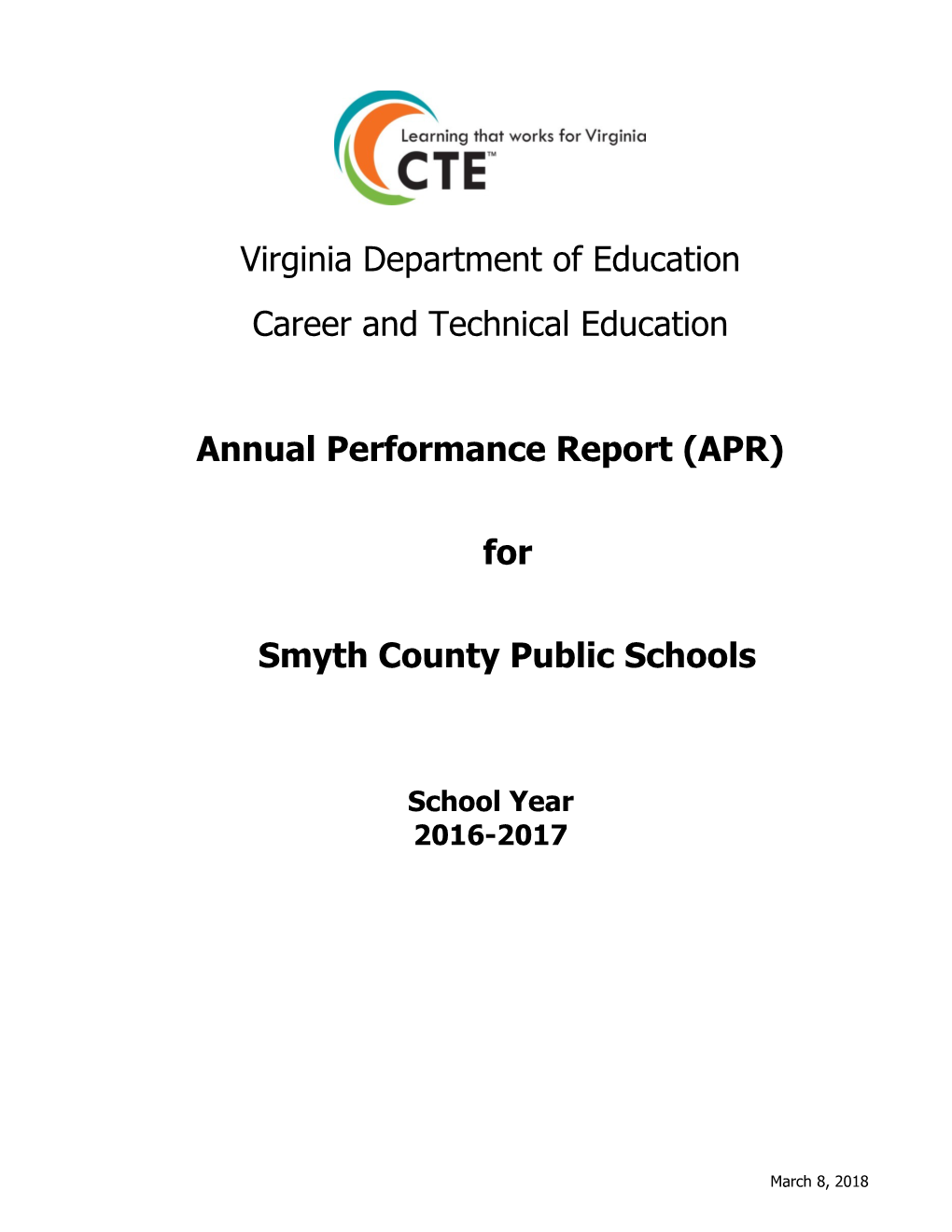 2016-2017 APR for School Division #086