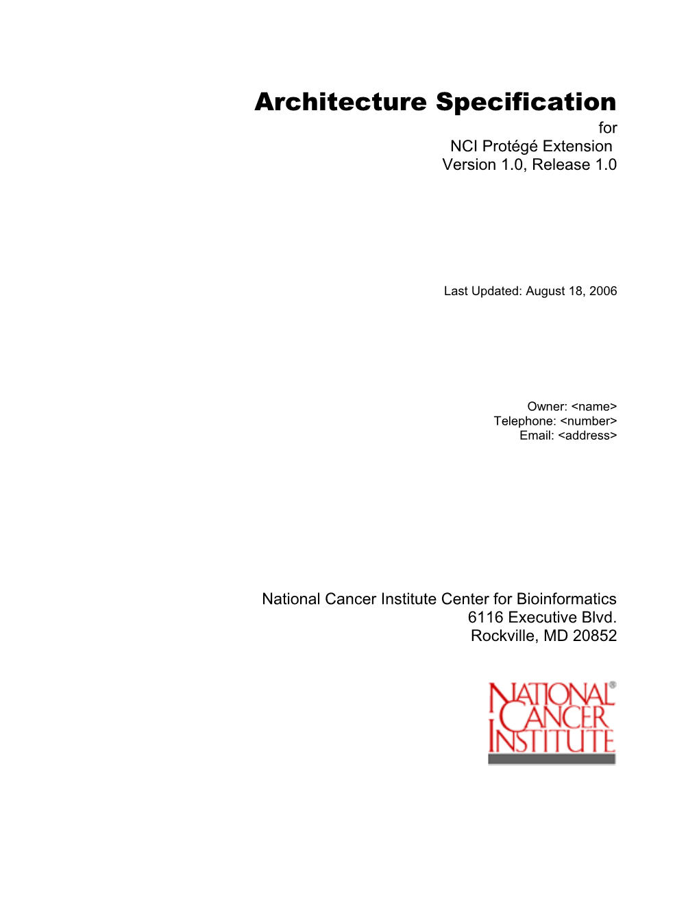 Architecture Specification