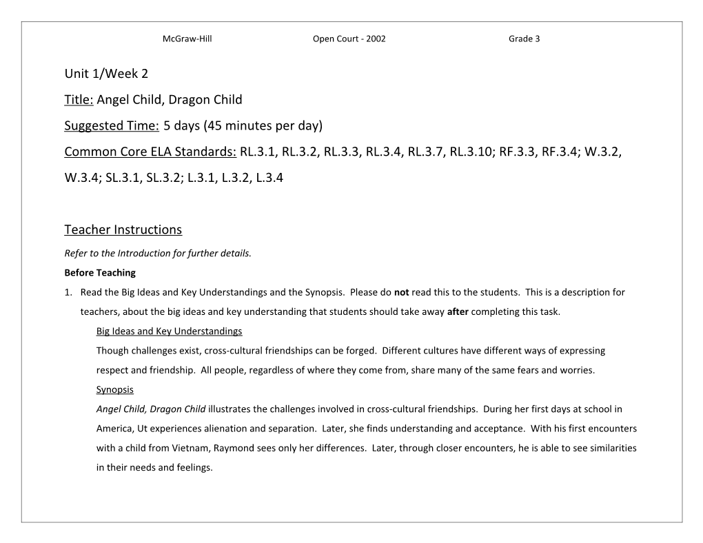 Mcgraw-Hill Open Court - 2002 Grade 3