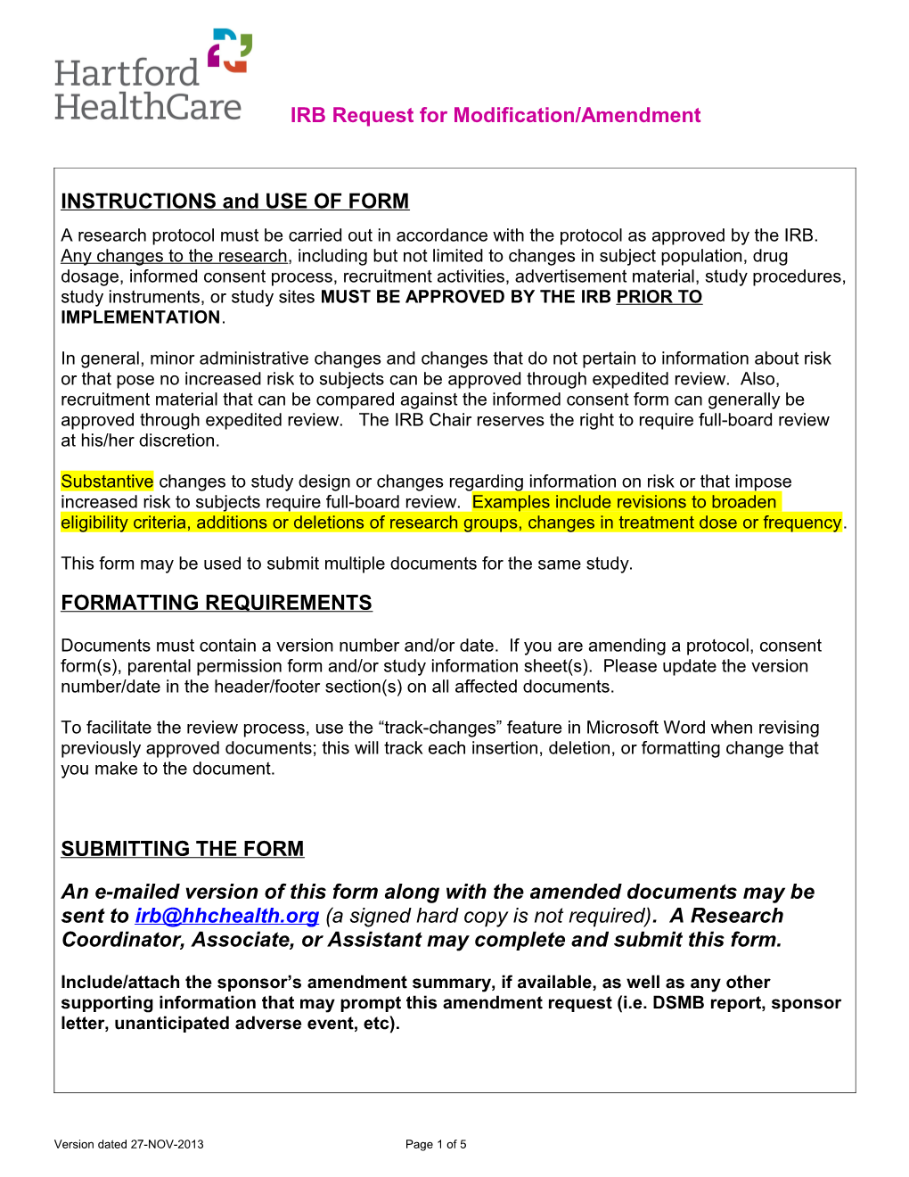 INSTRUCTIONS and USE of FORM