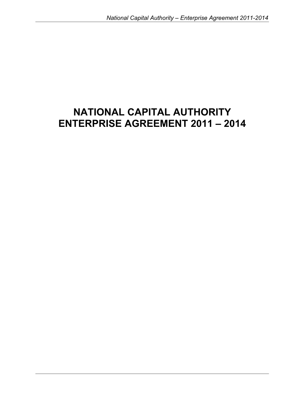 National Capital Authority Certified Agreement 2006-2008