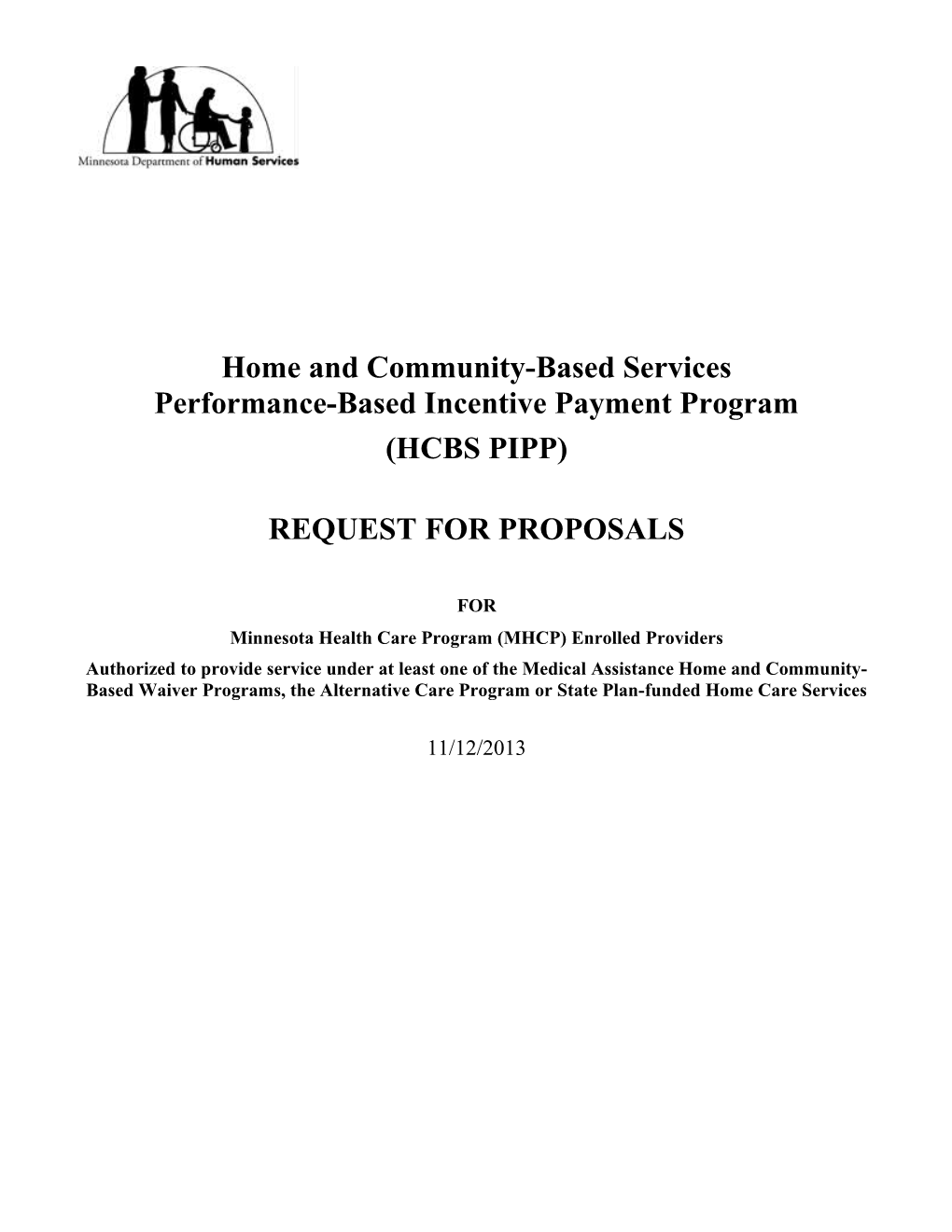 HCBS PIPP RFP Draft 11.5.13