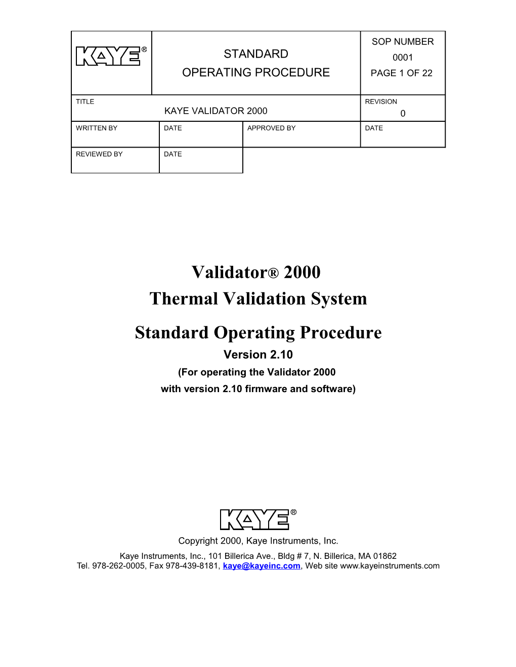 Thermal Validation System