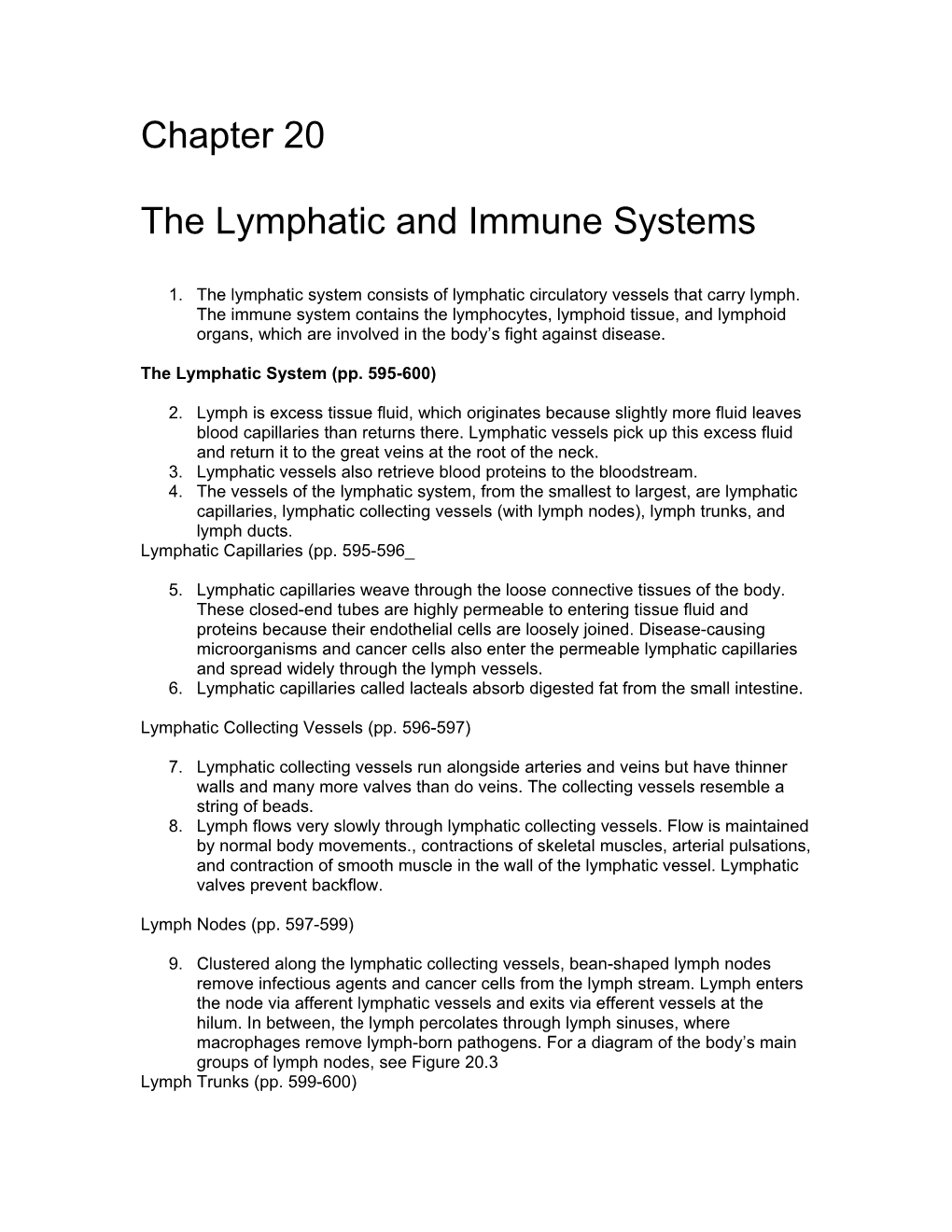 The Lymphatic and Immune Systems