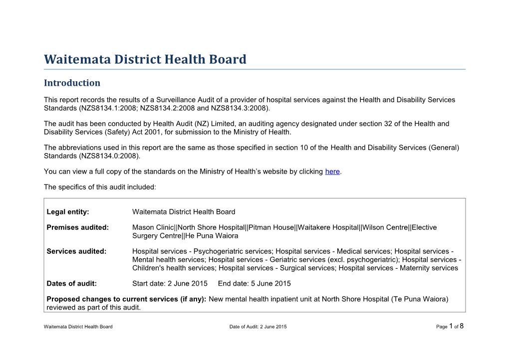 Waitemata District Health Board