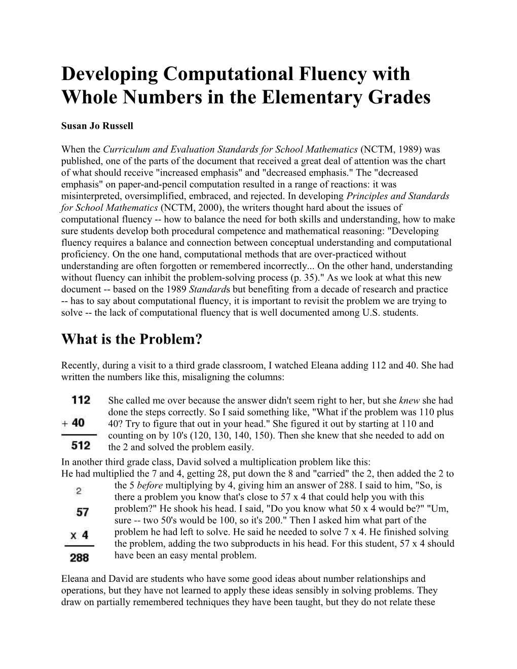 Developing Computational Fluency with Whole Numbers in the Elementary Grades s1