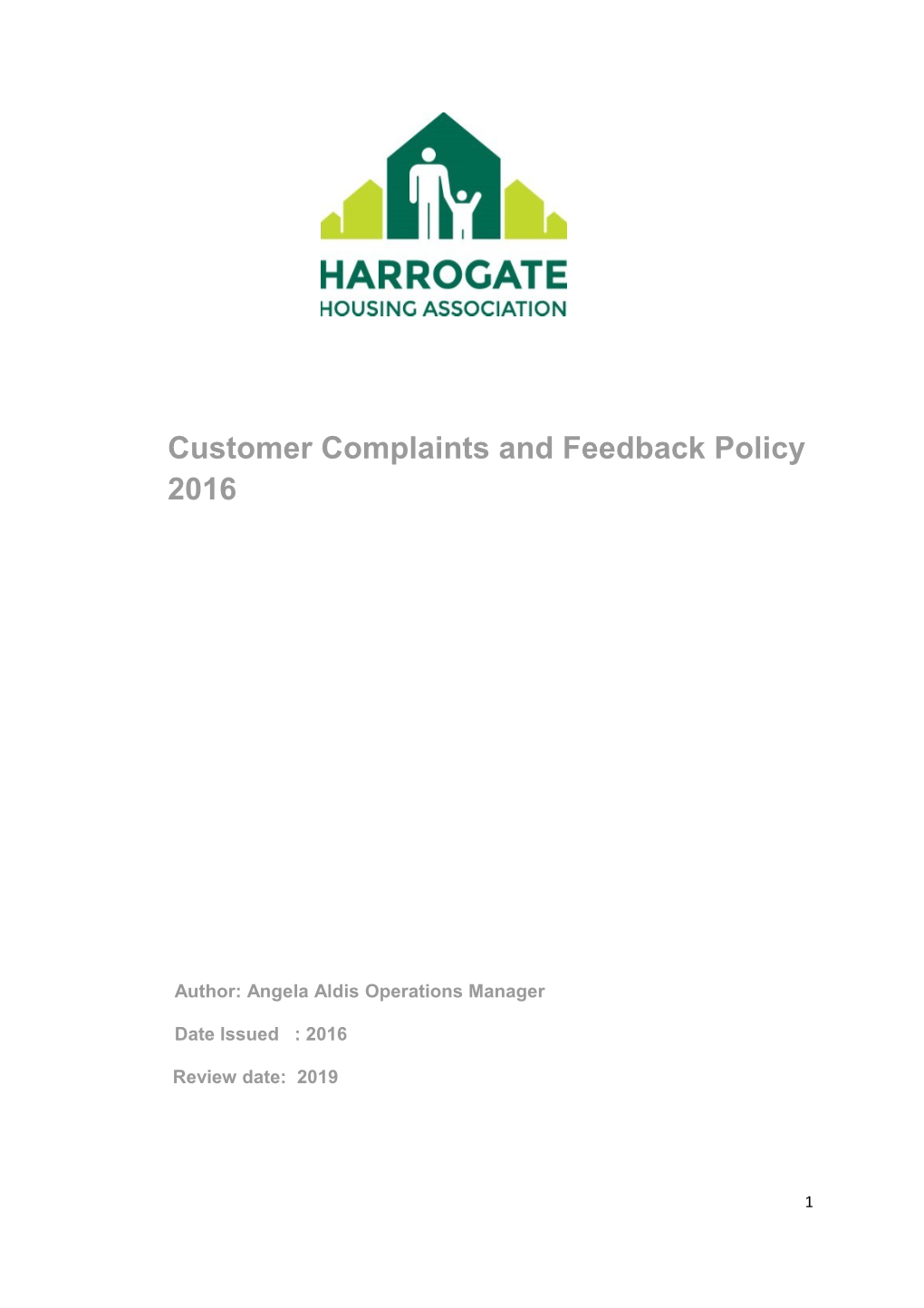 Customer Complaintsand Feedback Policy 2016