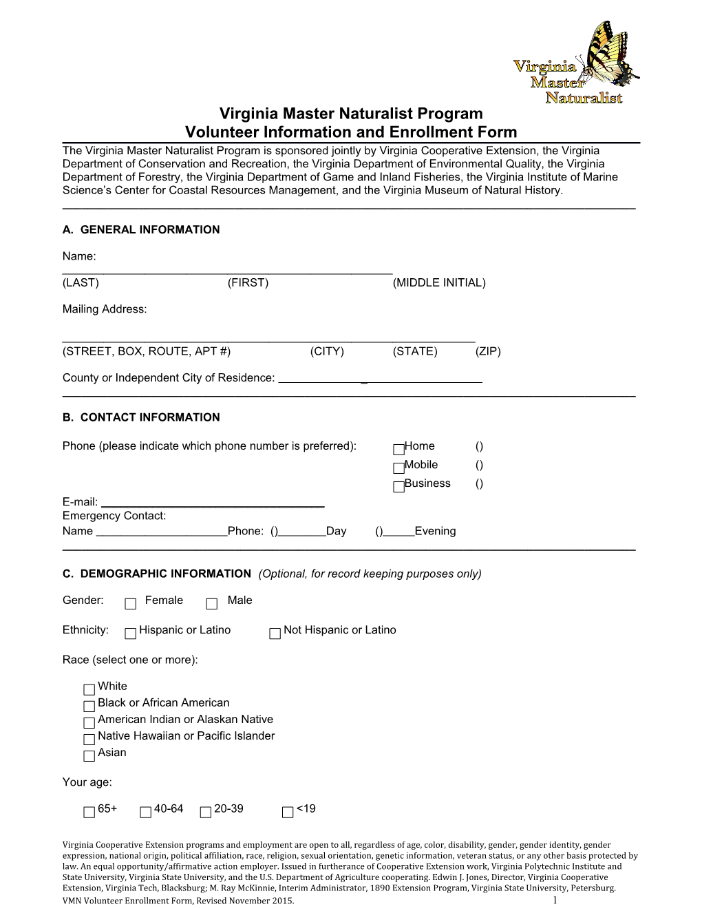 Volunteer Application Form s7