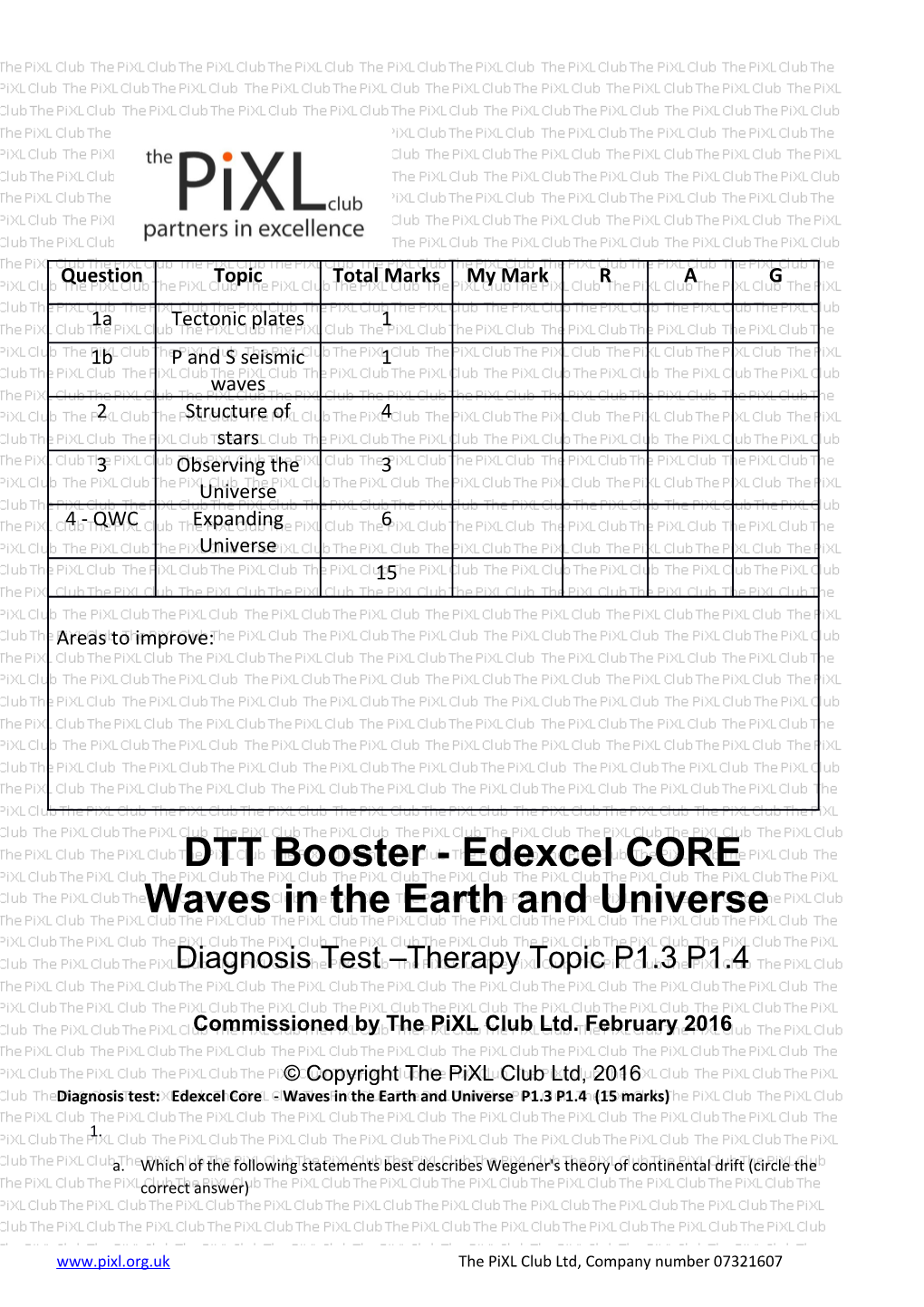 DTT Booster - Edexcel CORE