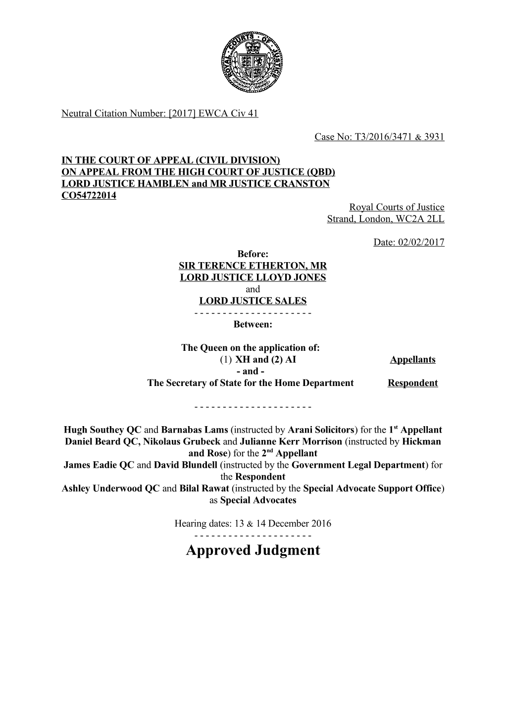 Court of Appeal Judgment Template s1