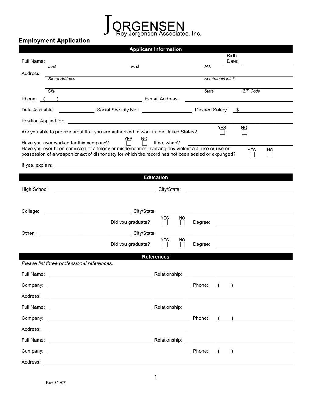 Employment Application s23