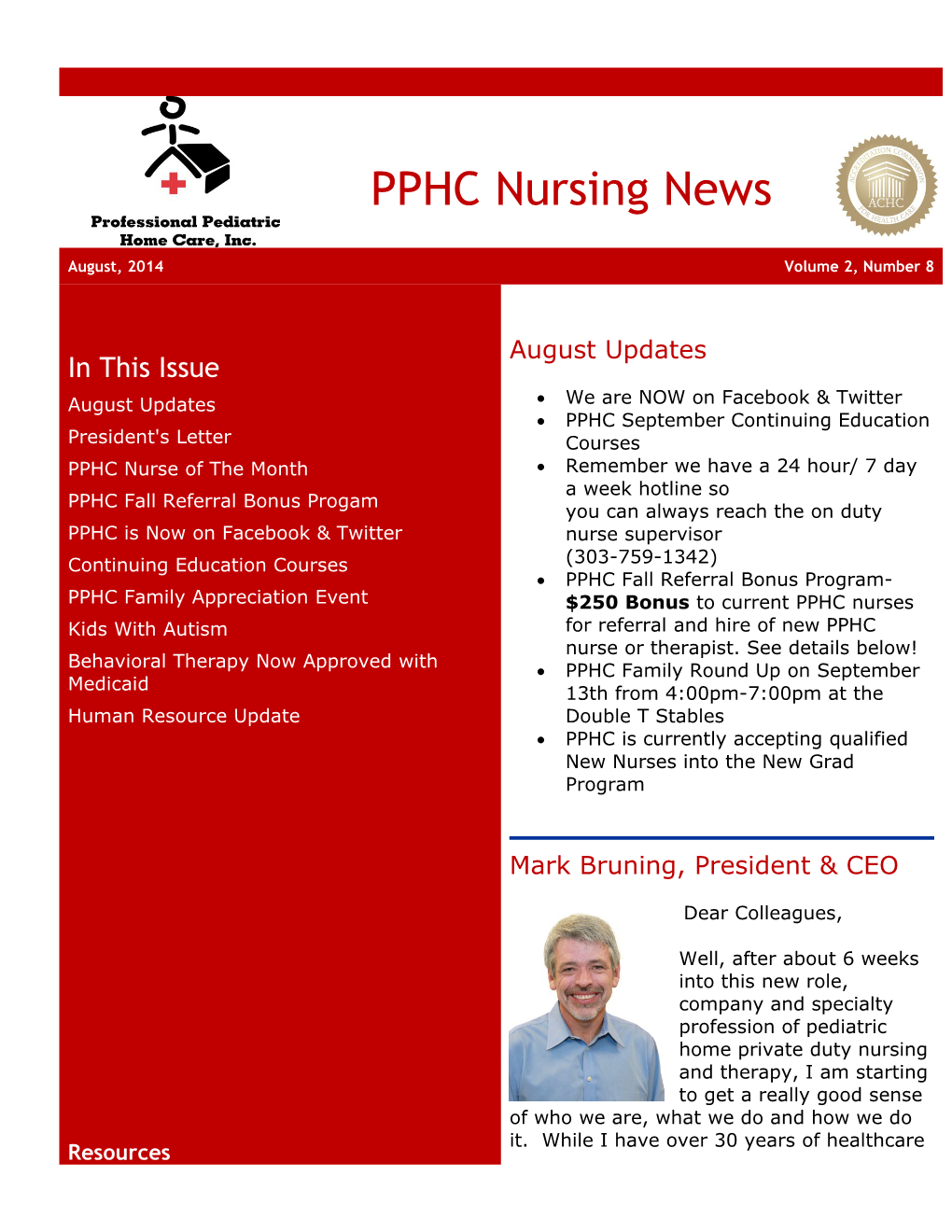 PPHC Nurse of the Month