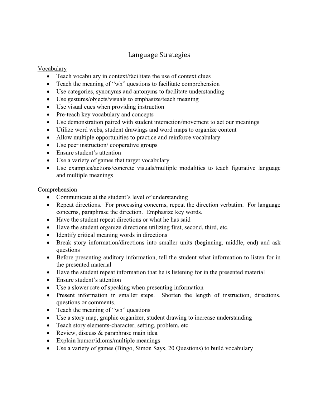 Teach Vocabulary in Context/Facilitate the Use of Context Clues