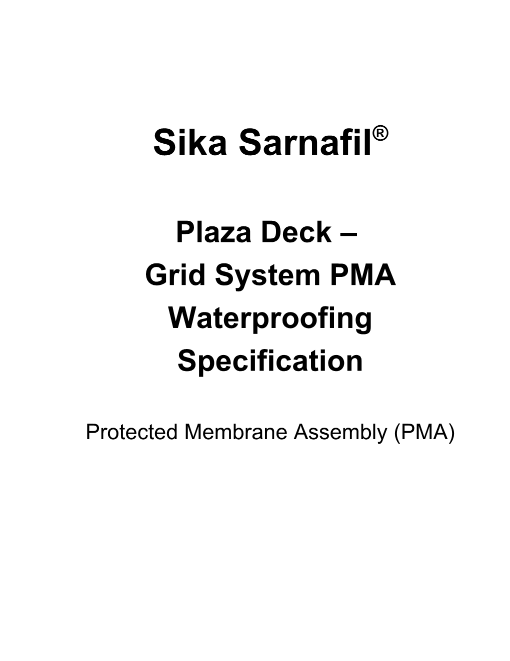 Sarnafil Guide Specification Grid System