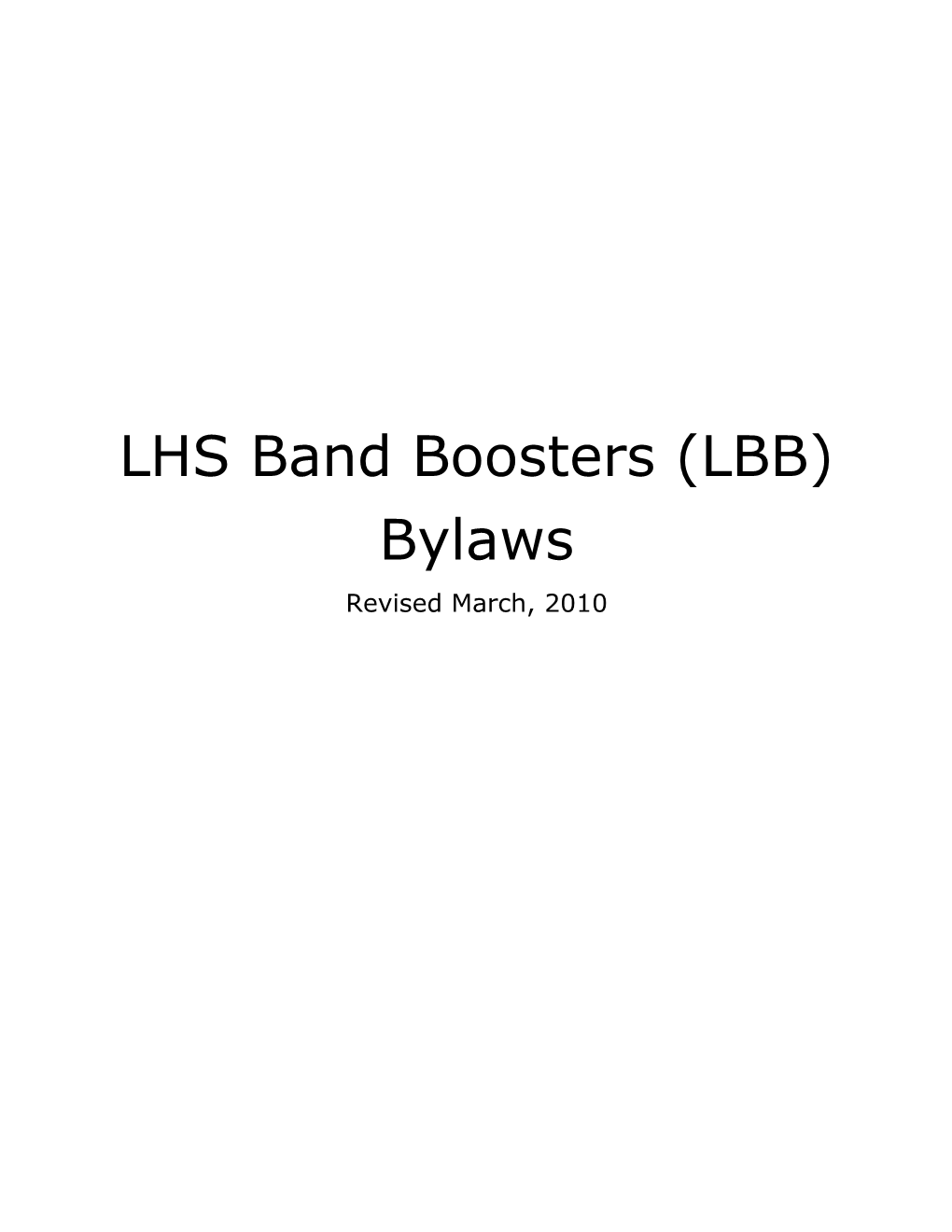 LHS Band Boosters (LBB)