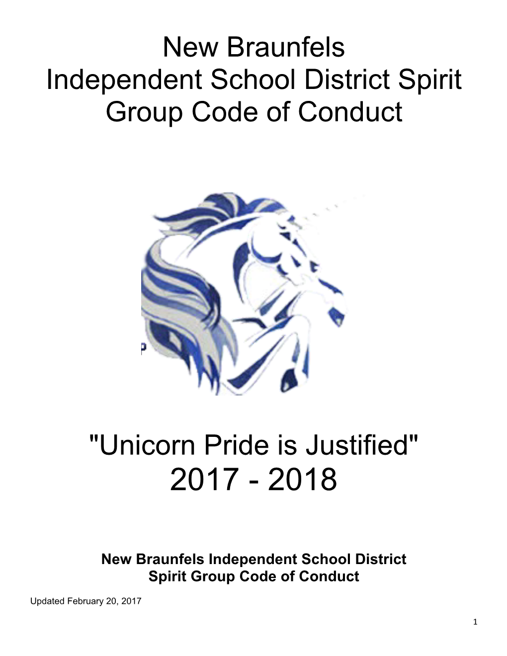 Independent School District Spirit Group Code of Conduct