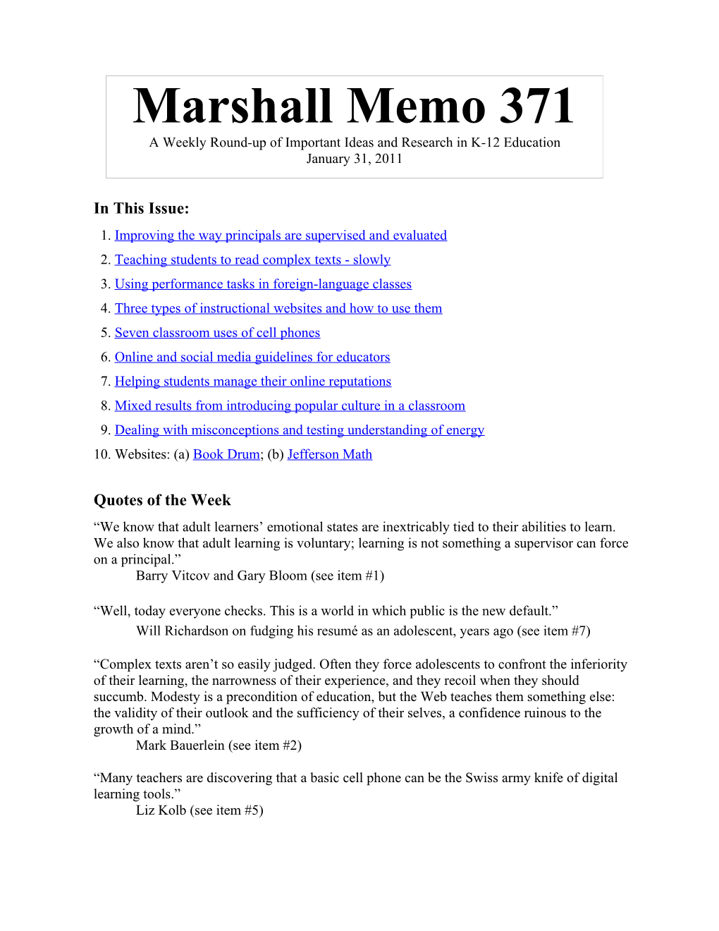 The Marshall Memo s1