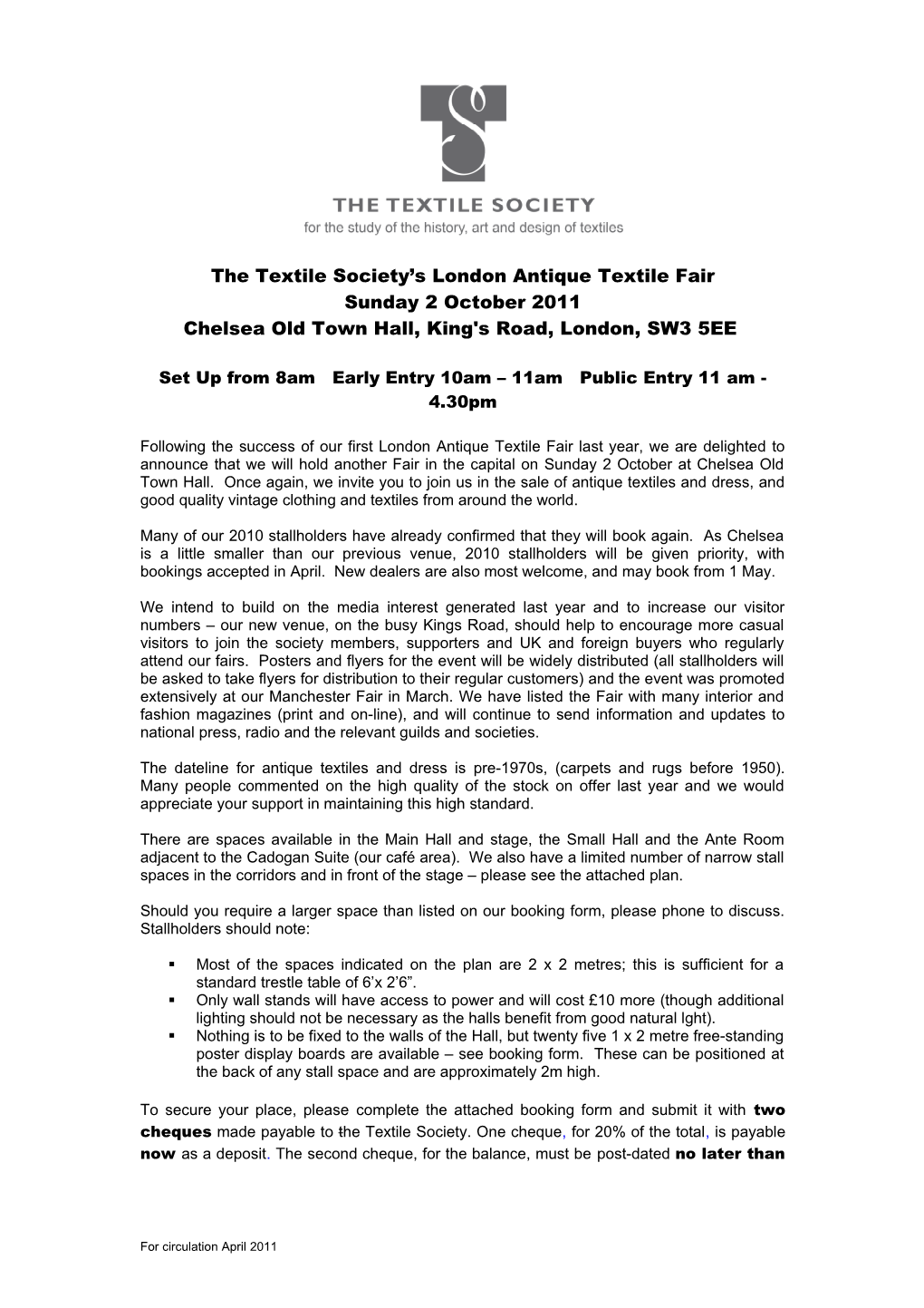 The Textile Society S London Antique Textile Fair