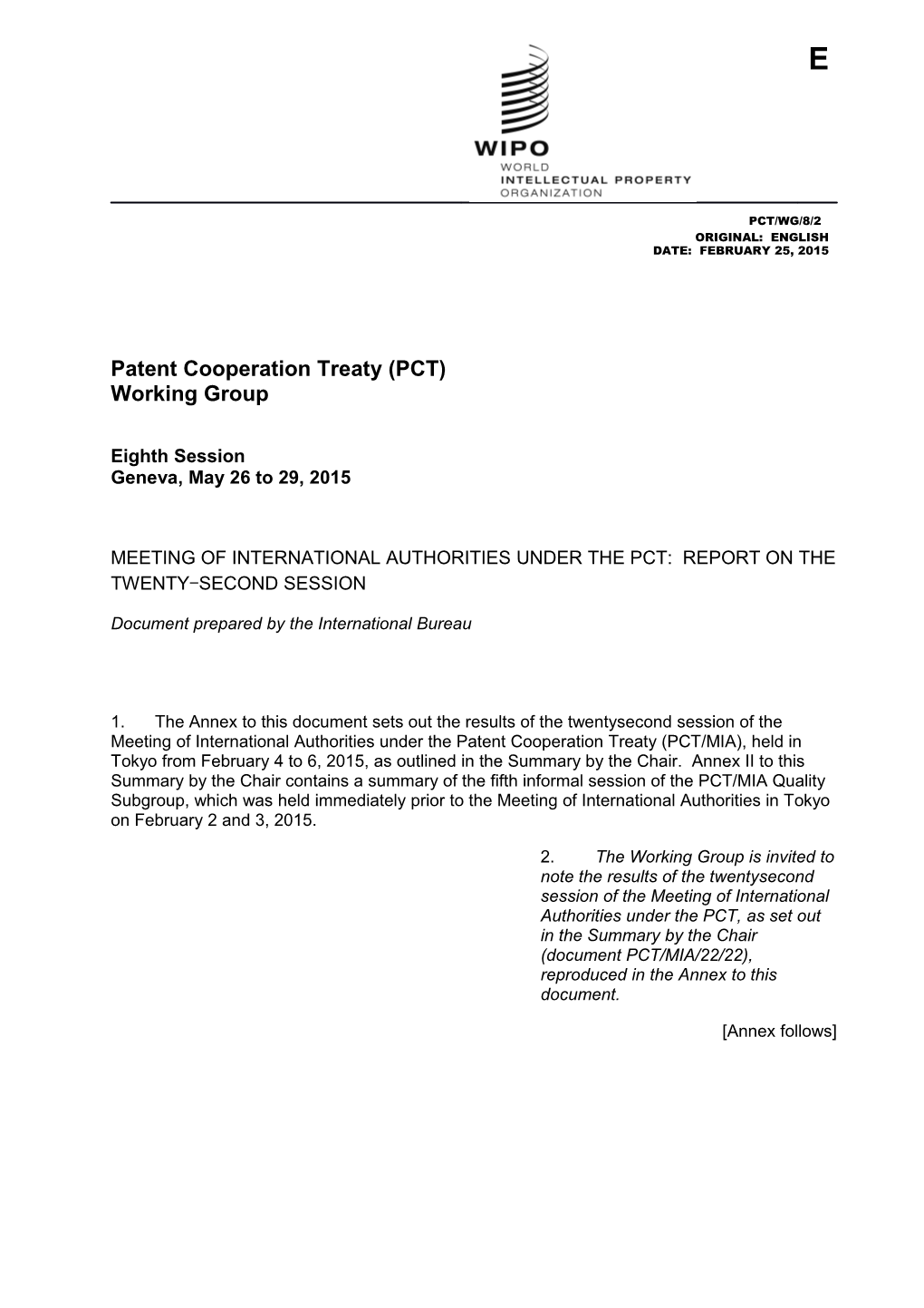 Patent Cooperation Treaty (PCT) s3