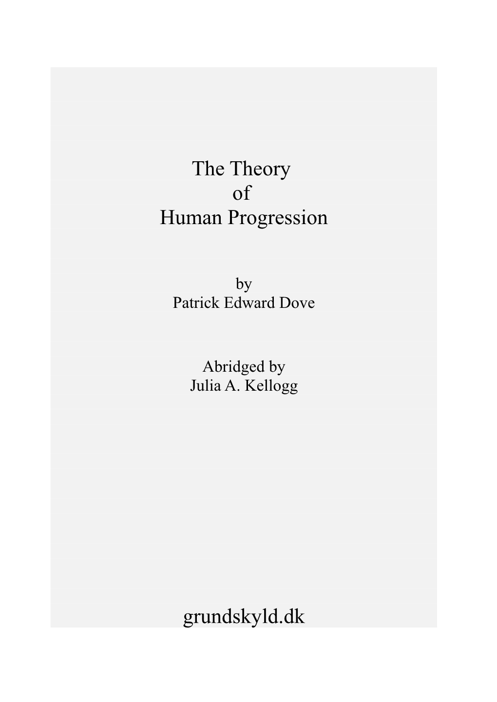 Human Progression