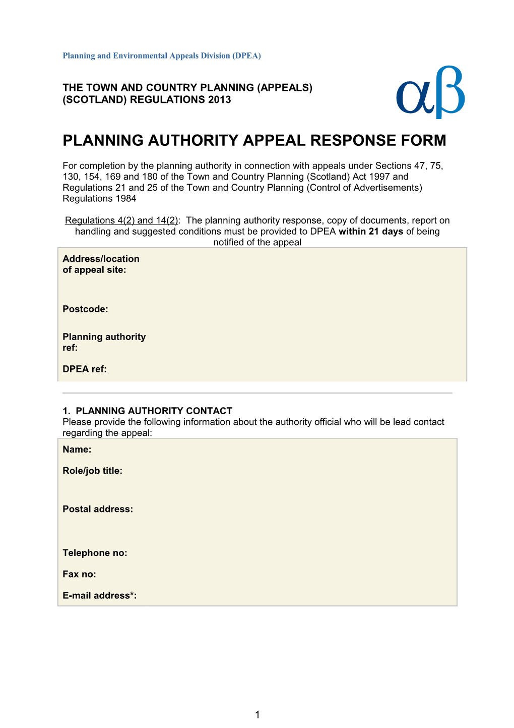 Directorate for Planning and Environmental Appeals