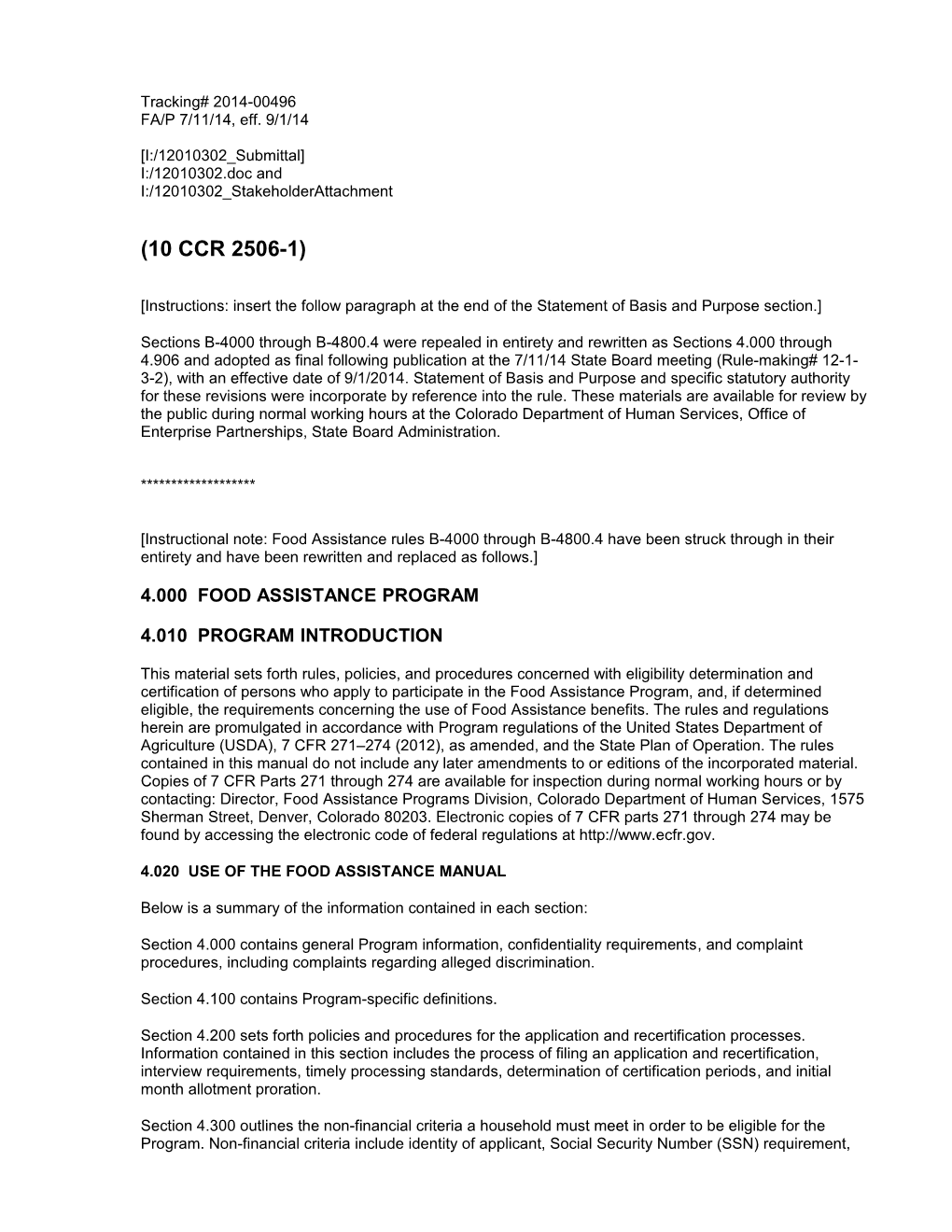 Rule-Making Standards and Procedures s1