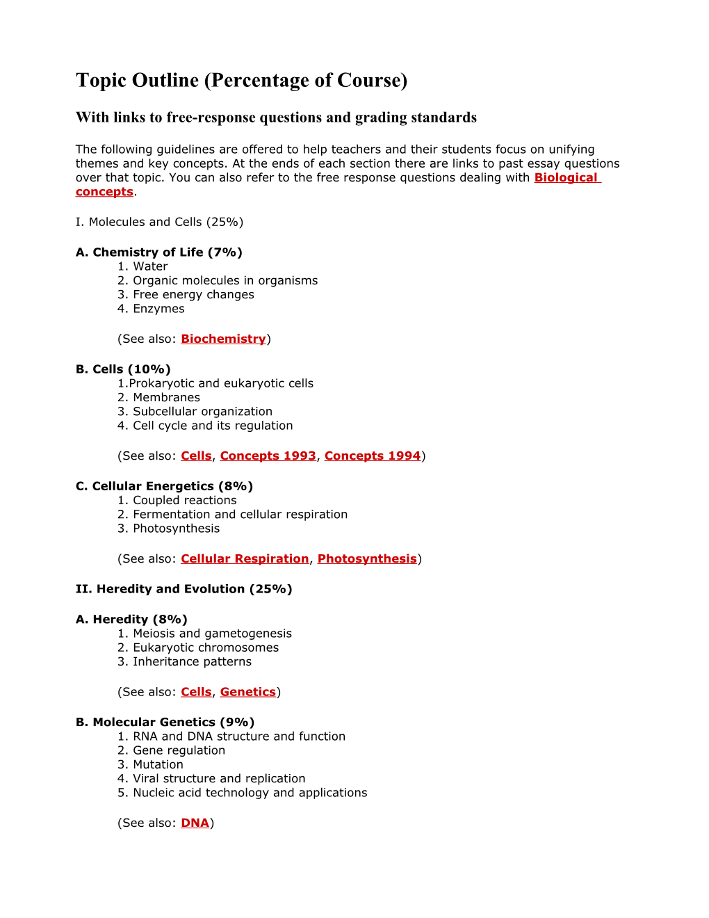 With Links to Free-Response Questions and Grading Standards