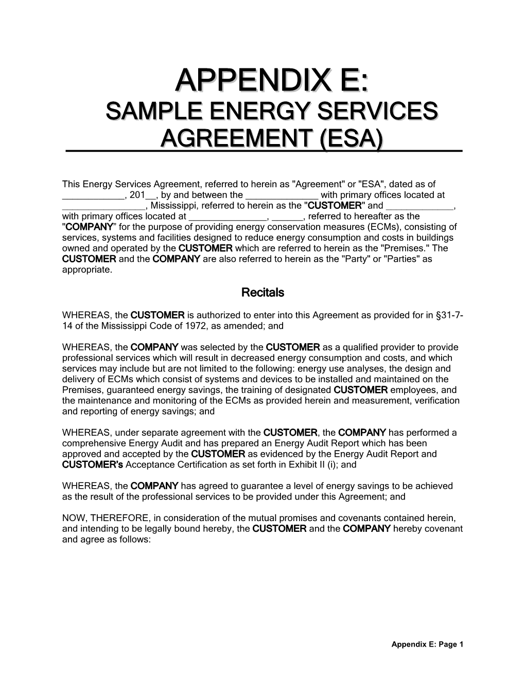 Mississippi Energy Performance Contracting Manual