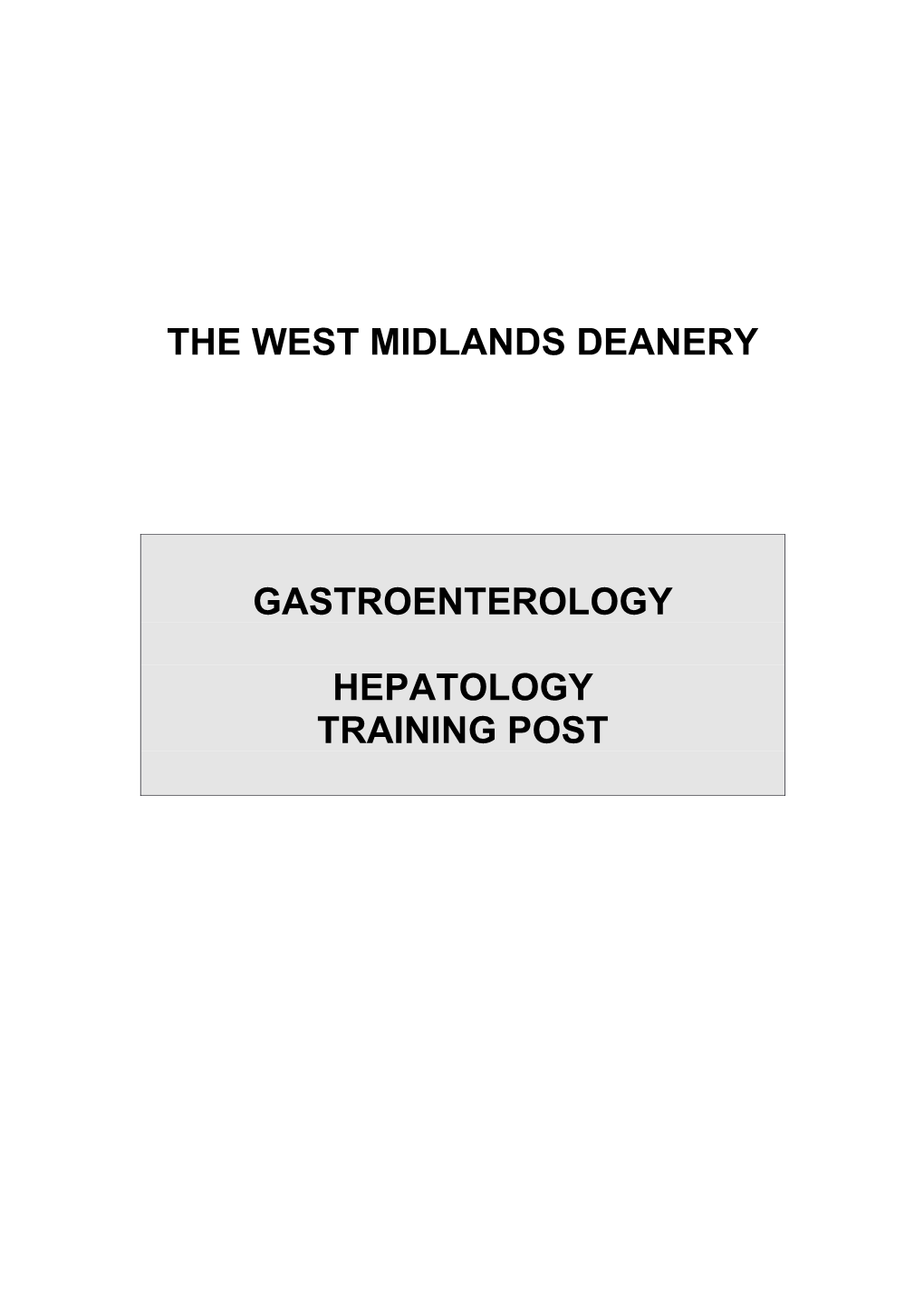 West Midlands Deanery