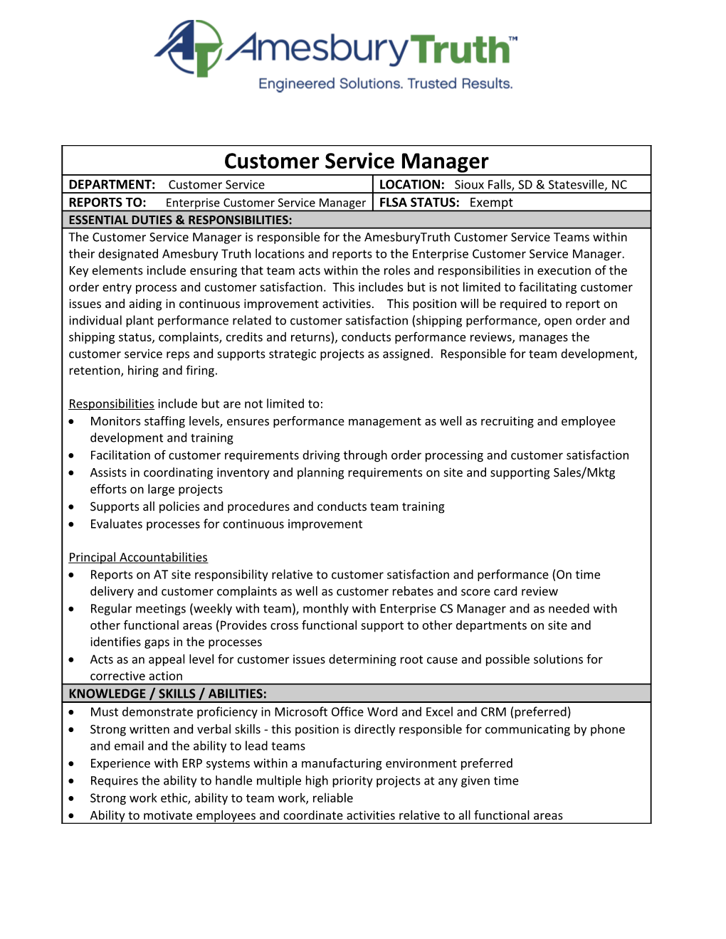 Facilitation of Customer Requirements Driving Through Order Processing and Customer Satisfaction